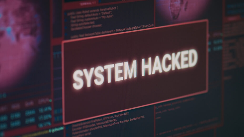 system hacked after a cybersecurity breach